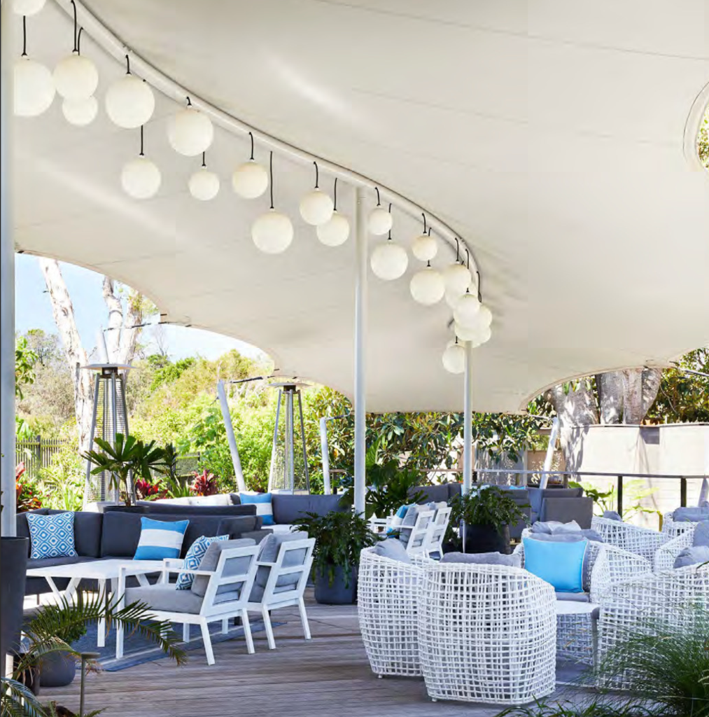 Elements of Byron outdoor lounge terrace